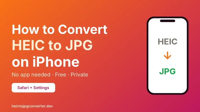 How to convert HEIC to JPG on iPhone with no app