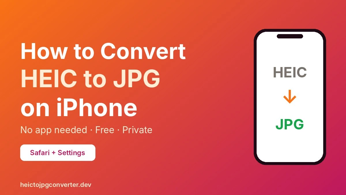 How to convert HEIC to JPG on iPhone with no app