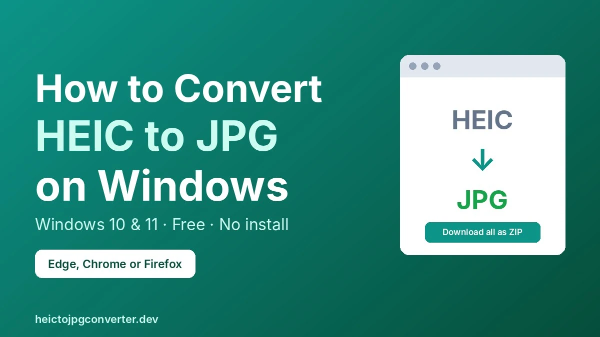How to convert HEIC to JPG on Windows 10 and 11